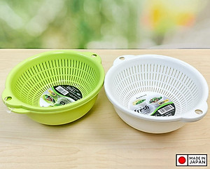 Bộ rổ chậu tròn Sanada Seiko, nhựa PP cao cấp bền đẹp và an toàn, cho thời gian sử dụng lâu dài - nội địa Nhật Bản