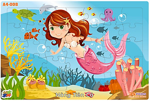 04 bộ tranh xếp hình 35 mảnh khổ A4 20x30cm – đồ chơi trí tuệ cho bé từ 2 tuổi – Combo 6
