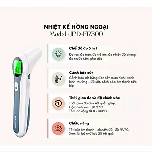 Nhiệt kế điện tử hồng ngoại đo trán và tai Jumper JPD-FR300