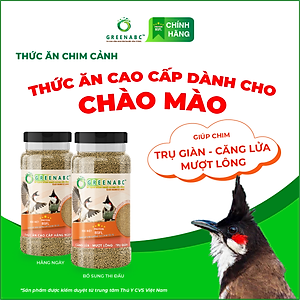 Cám Chim Chào Mào GREENABC – Giúp chim căng lửa, trụ giàn, 2 loại bổ sung và hàng ngày – Hộp 280g