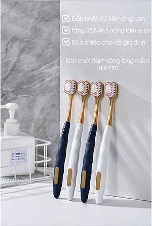 Combo 6 Bàn Chải Đánh Răng Nội Địa Trung CHOCOIKES Lông Mềm, Bót Đánh Chải Siêu Êm, Làm Sạch Sâu Đánh Sạch Mảng Bám -HÀNG CHÍNH HÃNG MINIIN