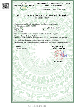 Viên uống hỗ trợ giải độc gan, bổ gan Liver Detox 1-a-day Henry Blooms 30 - 60 viên