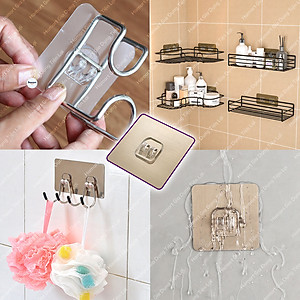 Miếng Dán Thay Thế Kệ Góc Tường Inox 14x6CM Dự Phòng Kệ Tam Giác Tròn Móc Treo Đồ Nặng Siêu Dính