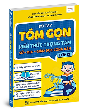 Sách - Sổ tay Tóm gọn kiến thức trọng tâm Sử - Địa - Giáo dục công dân lớp 12 (HM)