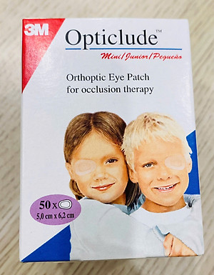 Miếng băng dán mắt 3M Nexcare 1537 (dùng cho trẻ nhỏ hơn 4 tuổi), 50 miếng/hộp ( mẫu mới)