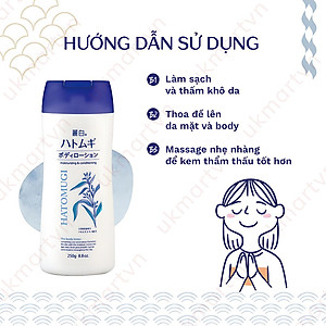 Sữa Dưỡng Thể Hatomugi Chống Nắng Hatomugi SPF31 PA+++ 250g Ban Đêm 250g~400g Body Milk chiết xuất từ hạt ý dĩ duy trì độ ẩm cho da và dưỡng da trắng sáng hiệu quả