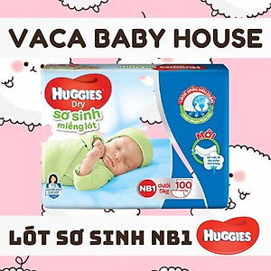Mua (MẪU MỚI) MIẾNG LÓT SƠ SINH HUGGIES TRÀM TRÀ NB1 108 MIẾNG