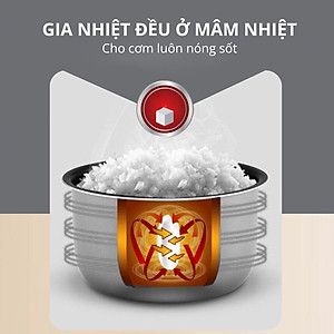 Nồi cơm điện 1.2L Mishio MK387 - Hàng chính hãng
