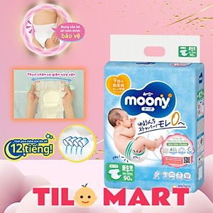 Tã dán sơ sinh Moony Newborn 90 (90 miếng)