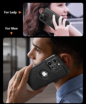 Ốp lưng da khoét táo cao cấp dành cho iPhone 16 / 16 Plus / 16 Pro / 16 Pro Max - Hàng chính hãng