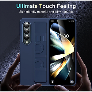 Ốp lưng chống sốc đeo tay cho Samsung Galaxy Z Fold 3 / Z Fold 4 / Fold 5 Fold 6 5G có đai đeo hand trap chống rơi rớt hiệu HOTCASE Luxury Silicone Wristband Case - chất liệu cao cấp, thiết kế thời trang sang trọng có đai đeo tay an toàn - Hàng nhập khẩu