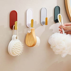 Móc dán tường bằng nhựa, móc dán tường, móc dán chắc chắn, đa năng. Dán trong nhà bếp, nhà tắm, phòng ngủ,.. Màu đỏ - màu xanh - màu trắng - màu xám