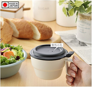 Cốc uống nước Inomata có nắp đậy an toàn giúp giữ gìn vệ sinh cốc & đồ uống bên trong - nội địa Nhật Bản