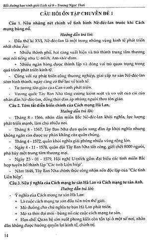 Sách Bồi Dưỡng Học Sinh Giỏi Lịch Sử Lớp 8 (Tái Bản)