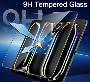 Miếng dán màn hình kính cường lực cho iPad Air 11 13 inch M4 2024/ iPad Air 6 M2 11 inch 2024 hiệu Gucase (mỏng 0.2 mm, vát cạnh 2.5D, chống trầy, chống va đập - hàng nhập khẩu