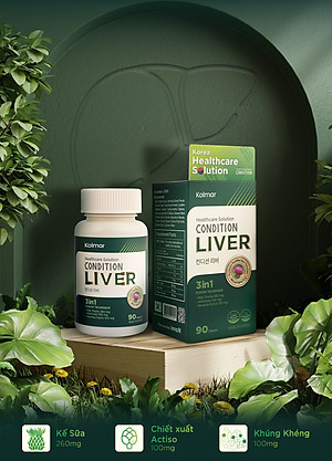 [Kolmar]Thực phẩm bảo vệ sức khỏe Condition Liver hỗ trợ giải độc, tăng cường chức năng gan - Hộp 90 Viên uống