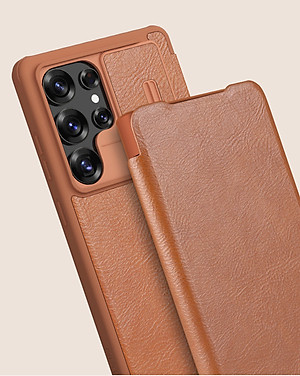 Bao Da Chính Hãng Nillkin Qin Dành Cho Samsung Galaxy S25 Ultra Cao Cấp, Có Ngăn Chứa Thẻ - Hàng chính hãng
