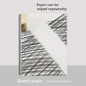 Giấy vẽ chuyên dụng A4L cao cấp, giấy vẽ nhập từ Ý có vân nhẹ màu trắng tự nhiên, giấy vẽ đẹp được cả 2 mặt, giấy dày 250gsm A4L 10 tờ (A4 Thickening Art Special Sketch) Green Art - Hàng chính hãng