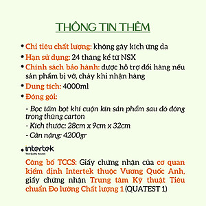 Nước rửa tay hữu cơ diệt khuẩn dạng bọt hương Quế 4000ml thương hiệu Ecocare ( tặng kèm vỏ tạo bọt)