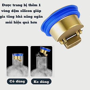 Nắp đậy cống thoát nước KG26 ngăn mùi hôi nhà tắm chống côn trùng bằng đồng kt 3.3cm đến 4.2cm- Hàng chính hãng