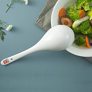 Combo 2 chiếc muôi múc canh cán cong sứ Long Phương