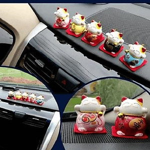 Bộ tượng ngũ mèo thần tài mini - Hàng chính hãng