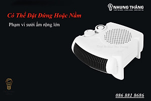 Máy sưởi để bàn MS-305, Quạt sưởi mini, Làm nóng nhanh , Tích hợp tản gió ,Vỏ ABS chống cháy, tiết kiệm điện năng - Có Video