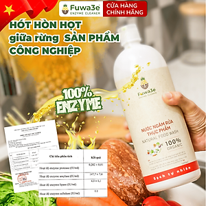 Nước ngâm rửa rau củ quả enzyme sinh học từ vỏ dứa Fuwa3e 1000ml / 100ml