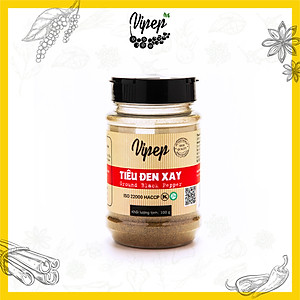 Tiêu Đen Xay Tự Nhiên Vipep Hũ Nhựa 100g