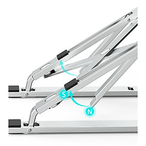 Giá đỡ Aluminum Wiwu S400 cho Macbook laptop 13 inch đên 15.5 inch giúp tản nhiệt thiết kế nhôm nguyên khối - Hàng nhập khẩu