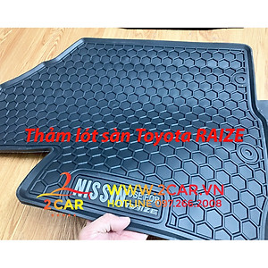 Thảm sàn, Thảm lót sàn xe Toyota RAIZE 2021-2022 cao su đúc, vân tổ ong, không mùi, MẪU MỚI
