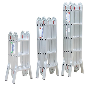 Thang nhôm gấp 4 khúc Nikita Nik44a chân choãi