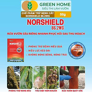 Chế Phẩm Trừ Bệnh NORSHIELD 86.2WG GreenHome, Gói 50gr, Gốc Đồng Đỏ, Bám Dính Tốt, Che Phủ Đều
