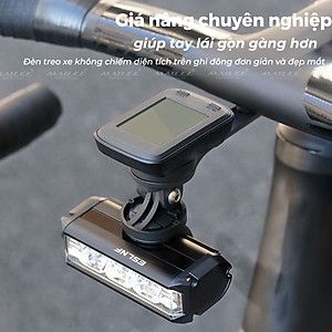 Đèn xe đạp chống nước UH-1000 3 bóng 1000 Lumens có led ban ngày, đèn trước xe đạp sạc USB Type-C, hợp kim nhôm (không kèm pad đỡ dài), đủ phụ kiện - Mai Lee