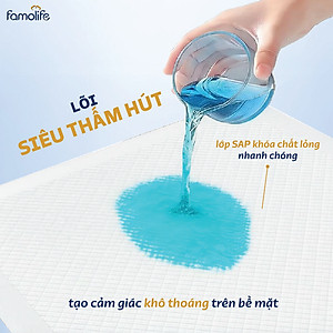 Miếng lót người già FAMOLIFE Cao Cấp mềm mại, thấm hút, chuẩn chất lượng Châu Âu