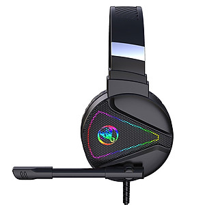 Tai nghe chụp tai Gaming tích hợp Mix HXSJ F16 RGB Jac 3.5mm âm thanh 3D Bass cực đã chuyên dùng nghe nhạc, chơi game - Hàng chính hãng