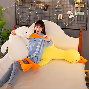 Gấu Bông Vịt Lười, Ngỗng Lười Mềm Mịn Siêu Hot - Vịt Trầm Cảm, Mệt Mỏi Dễ Thương (25cm----1m6) Gối Ôm Vịt Lười Siêu To Vải Miniso 4 Chiều Mềm Mịn Êm Ái Hàng Cao Cấp