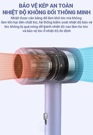 Máy Sấy Tóc Mini Gấp Gọn Besti Cao Cấp, Công Suất Lớn, Động Cơ Êm Ái, Ổn Định, Tặng Đầu Sấy Tạo Kiểu Tóc Chuyên Nghiệp - Hàng Chính Hãng
