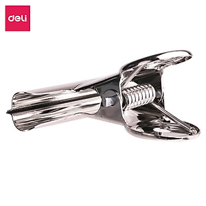 Set 6 chiếc kẹp bướm, Kẹp kim loại đuôi tròn Deli, Kẹp giấy tài liệu văn phòng 19mm 29mm 38mm 51mm