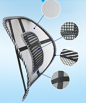[COMBO 2 CHIẾC] Tấm Lưới Tựa Lưng Cho Văn Phòng , Học Sinh - Đệm Ghế Lưng Cho Tài Xế, Lái Xe Hỗ Trợ Cột Sống, Giảm Nhức Mỏi- Chính Hãng GROFA