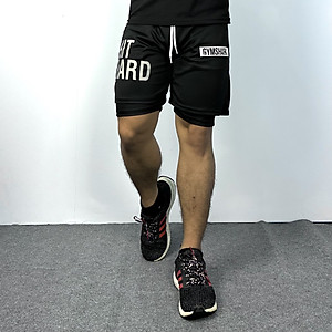 Quần hai lớp nam tập gym DO GYM SHOP chất thun lỗ kim thoáng khí khi chơi thể thao