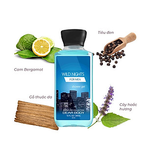 Gel Tắm Nước Hoa DEAR BODY 295ml Dành Cho Nam - Sạch Da -  Mềm - Mịn - Mượt - Hương Thơm Mạnh Mẽ - Nam Tính - 