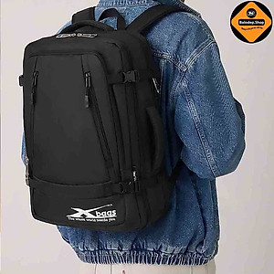 Balo Laptop Size Lớn Xbags Leader Cao Cấp Màu Đen, Đựng Được Laptop 17 Inch, Thiết Kế Mở 180 Độ, Nhiều Ngăn, Chống Nước, Chống Sốc, Phù Hợp Đi Làm Du Lịch!