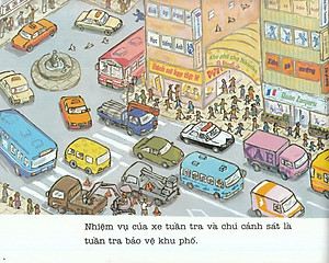 Sách Ehon - Thực Phẩm Tâm Hồn Cho Bé - Xe Tuần Tra Cố Lên Nhé! (Tái Bản 2020)