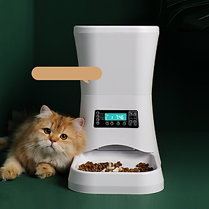 Máy Cho Chó Mèo Ăn Tự Động Dung Tích 11L - Máy Cho Mèo Ăn Có Màn Hình Hiển Thị - Có Video Và Ảnh Thật