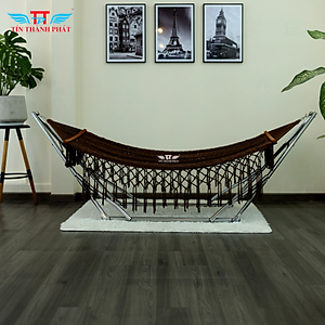 Võng xếp inox crom Đại Vip Tín Thành phát – Thiết kế sang trọng, khung chắc chắn, lưới võng đan thủ công tinh tế
