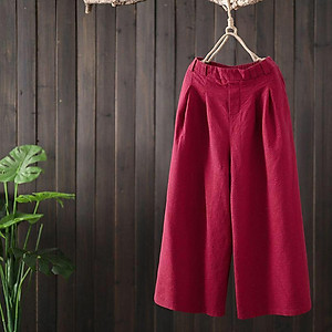 Quần ống rộng nữ dáng dài, cải thiện chiều cao tối ưu (SP7)