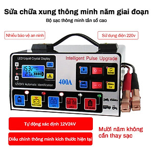 Sạc Bình Ắc Quy Ô Tô & Xe Máy Pluse 400A: Tính Năng Tự Động Ngắt, Khử Sufat Phục Hồi và Bảo Dưỡng Hiệu Quả