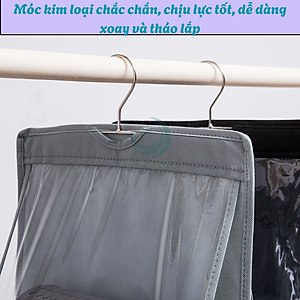 Túi treo bảo quản túi xách đa năng 6 ngăn- Kệ vải treo túi xách thông minh- Tổ chức túi xách treo tủ tiết kiệm không gian- Túi đựng túi xách treo tủ có móc- Giá treo túi xách ngăn cách chống bụi