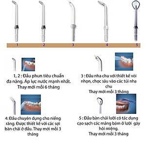 Máy Tăm Nước Cầm Tay H2OFloss HF-9P Làm Sạch Răng - Hàng Chính Hãng